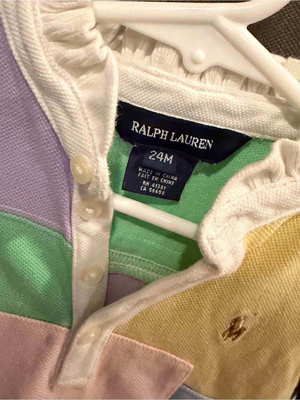Ralph Lauren Girls' Pastel Patchwork Polo Dress - Multi